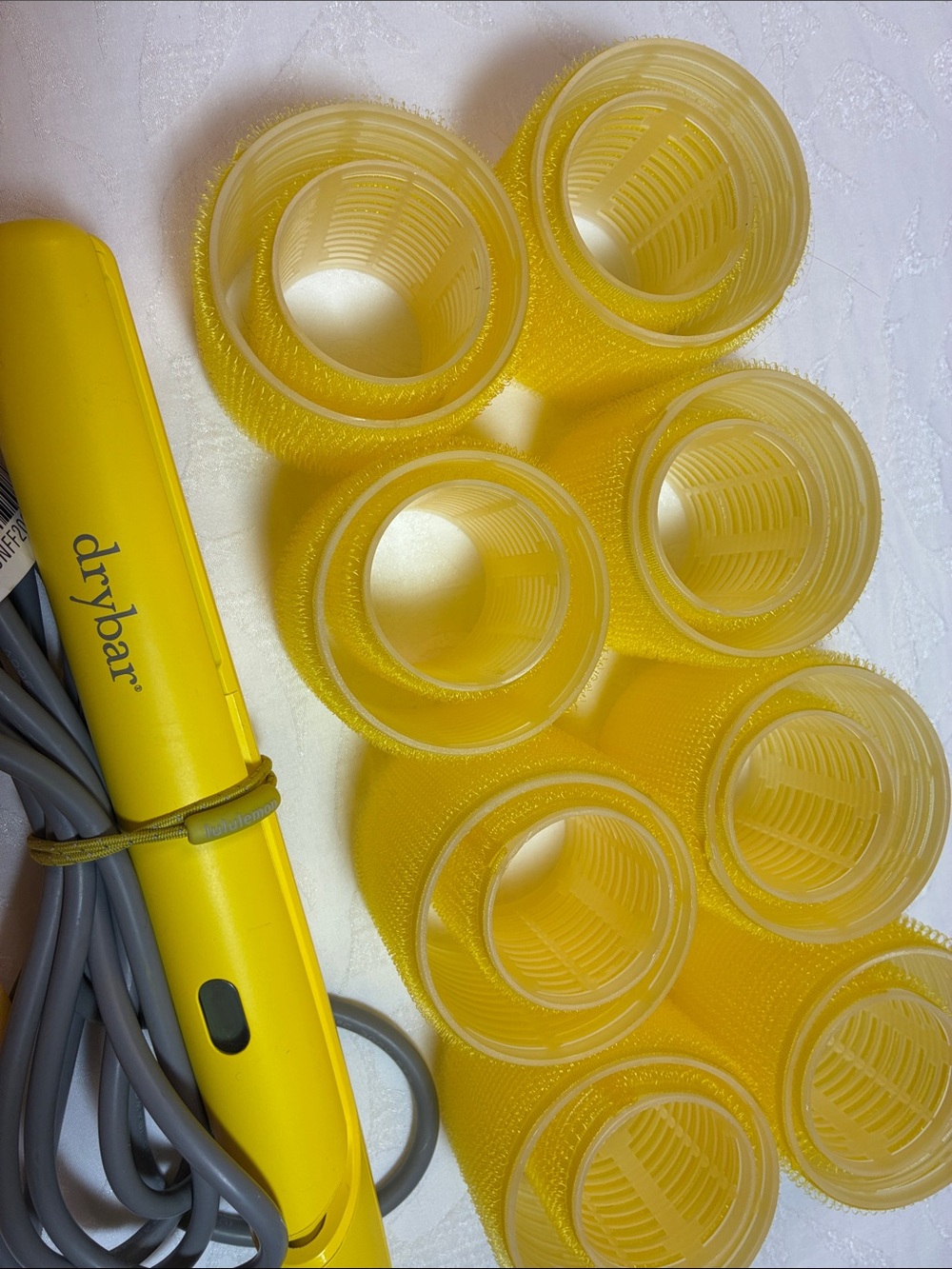 drybar Yellow Flat iron with Rollers and Sectioning Clips - Picture 4 of 4